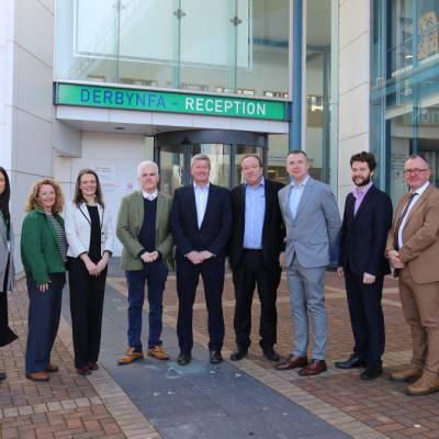 Outside Coleg Llandrillo